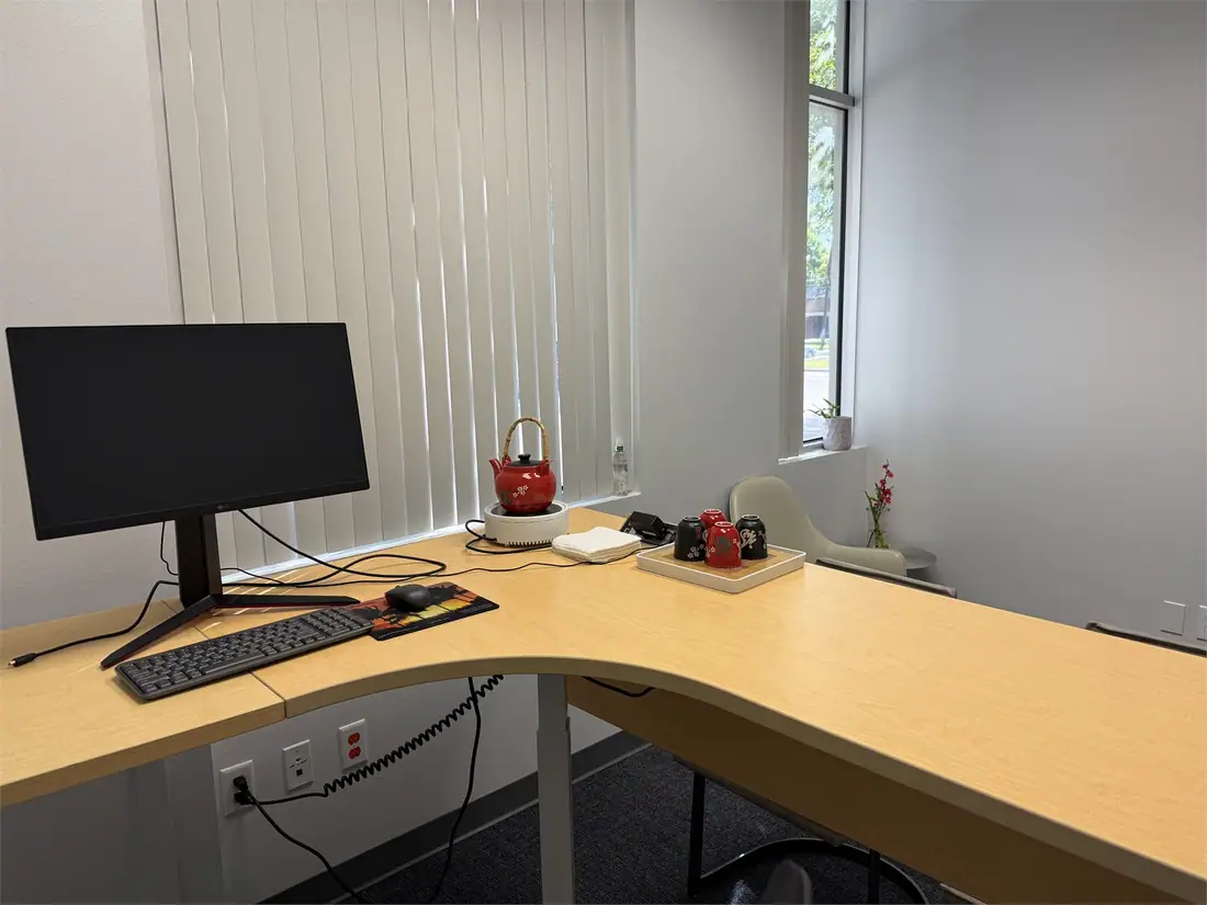 Office desk detail used to represent project records and maintenance documentation