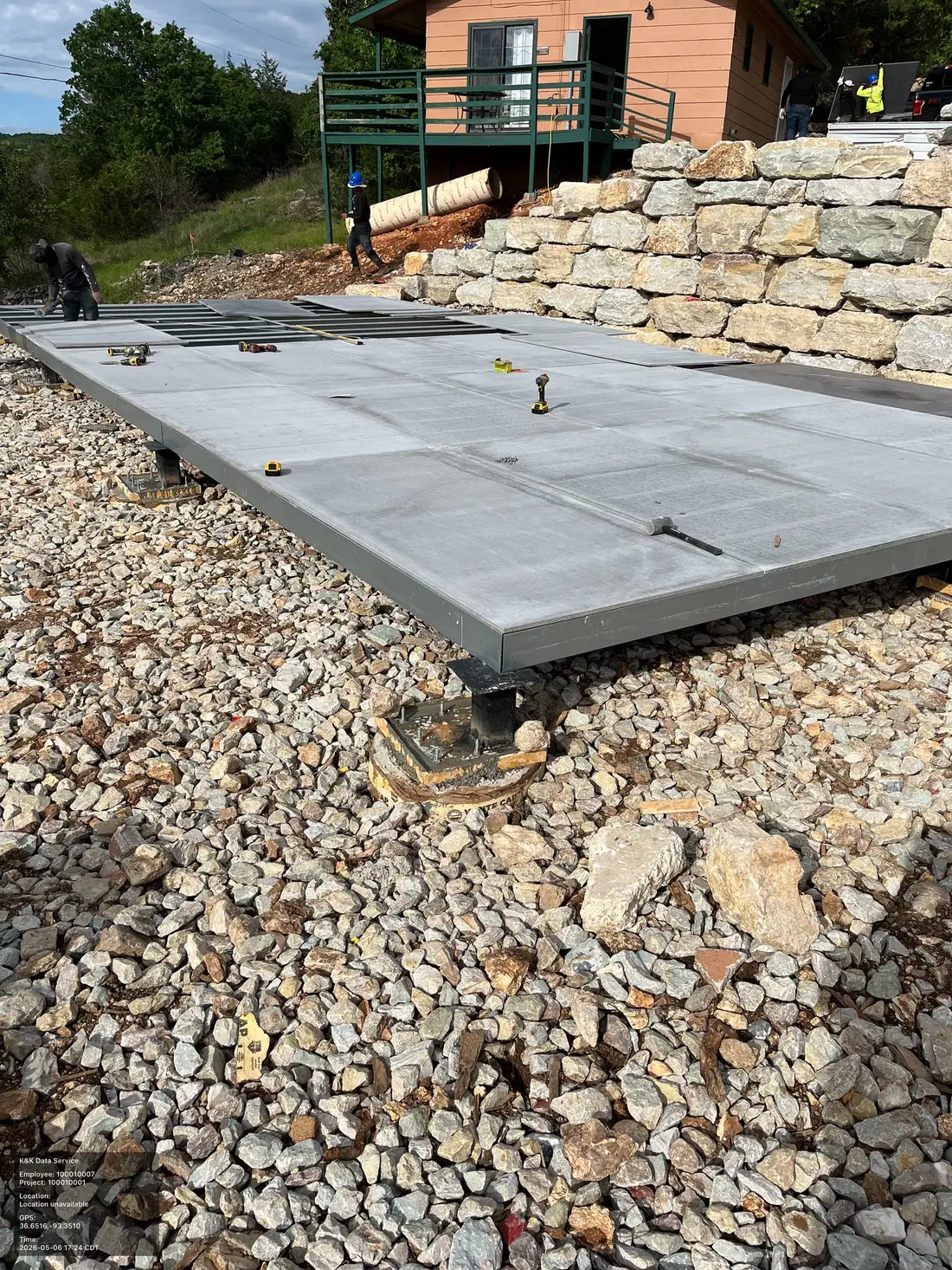 Prefab foundation platform detail used to explain quote preparation