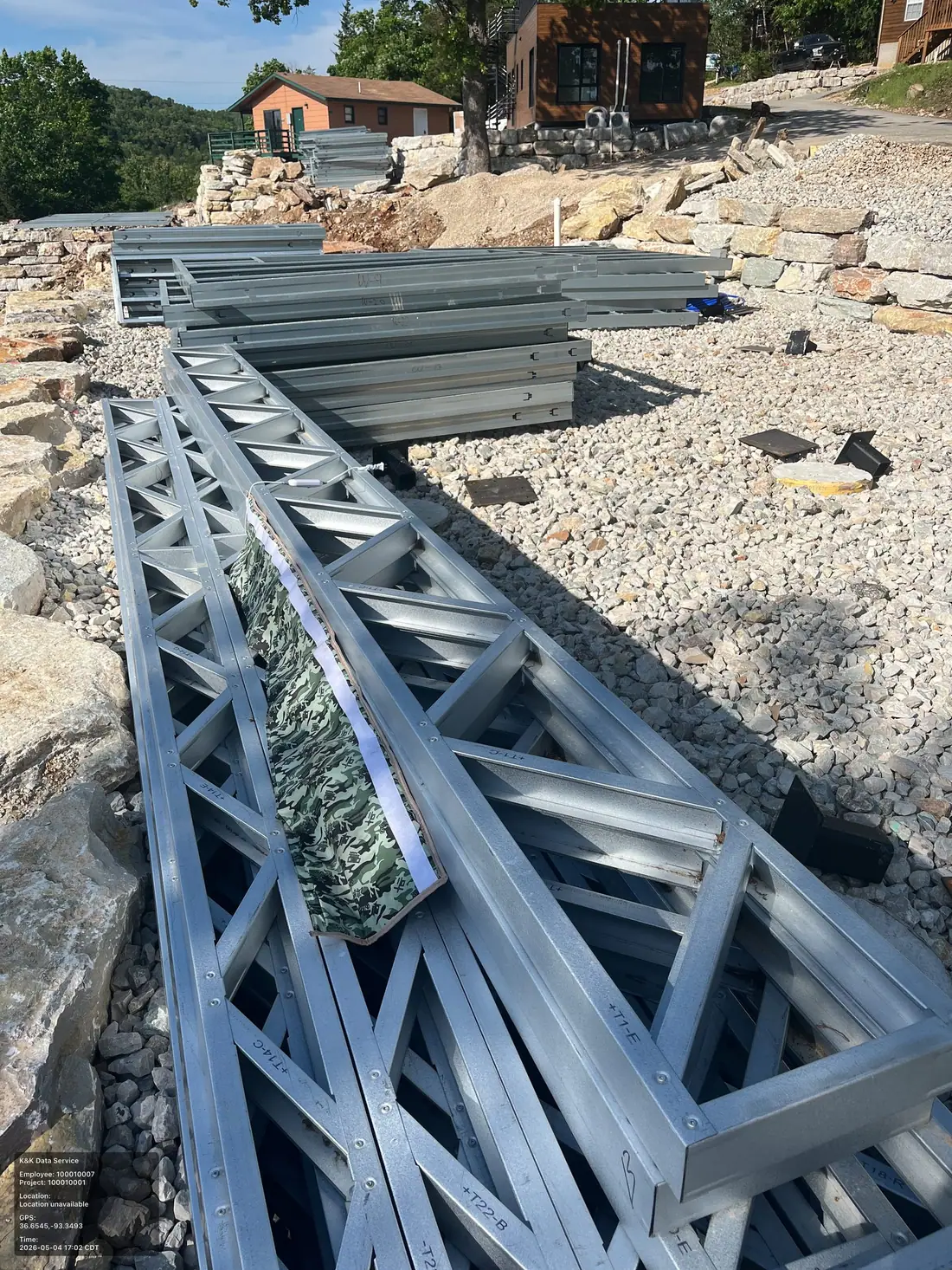 Steel member detail used to explain field photography for project communication