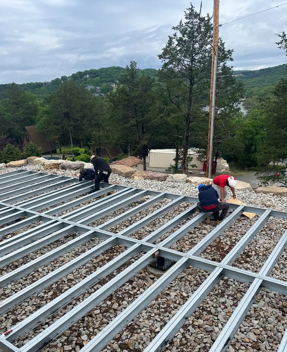 Prefab field installation context used to discuss structure, access, and finish checks