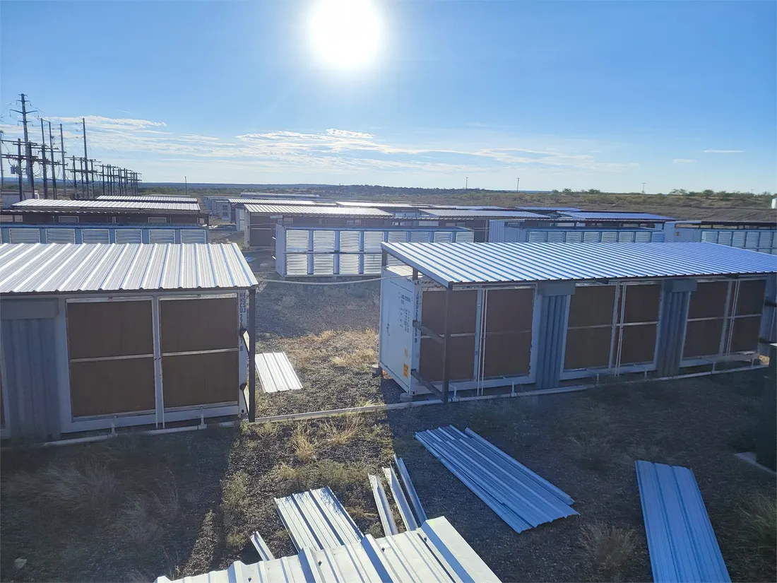 Finished modular infrastructure yard with site circulation and installed equipment