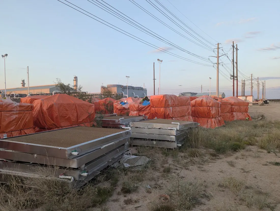 Modular infrastructure yard used for site readiness planning