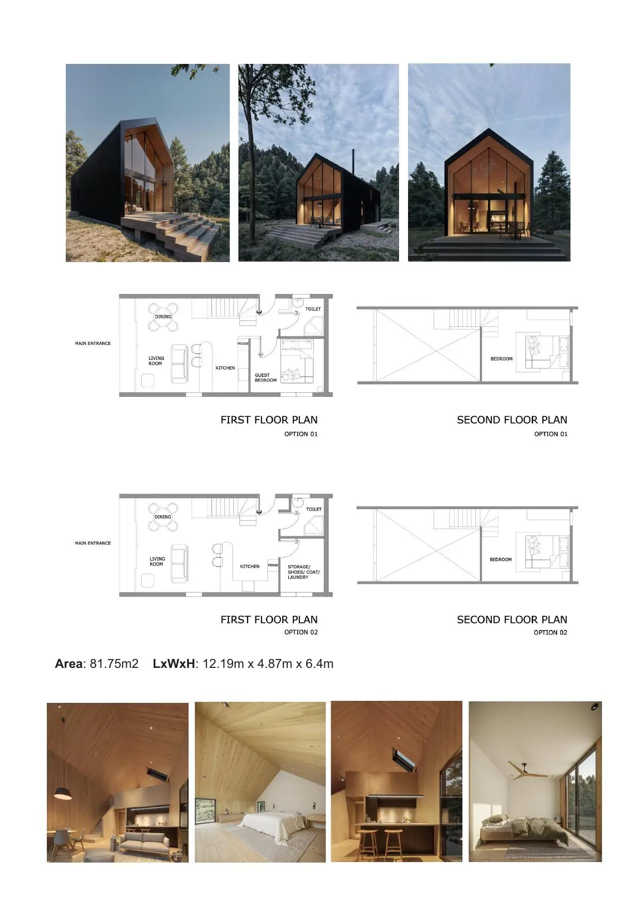 Preview of 2 BHK Cabinoor prefabricated cabin floor plan