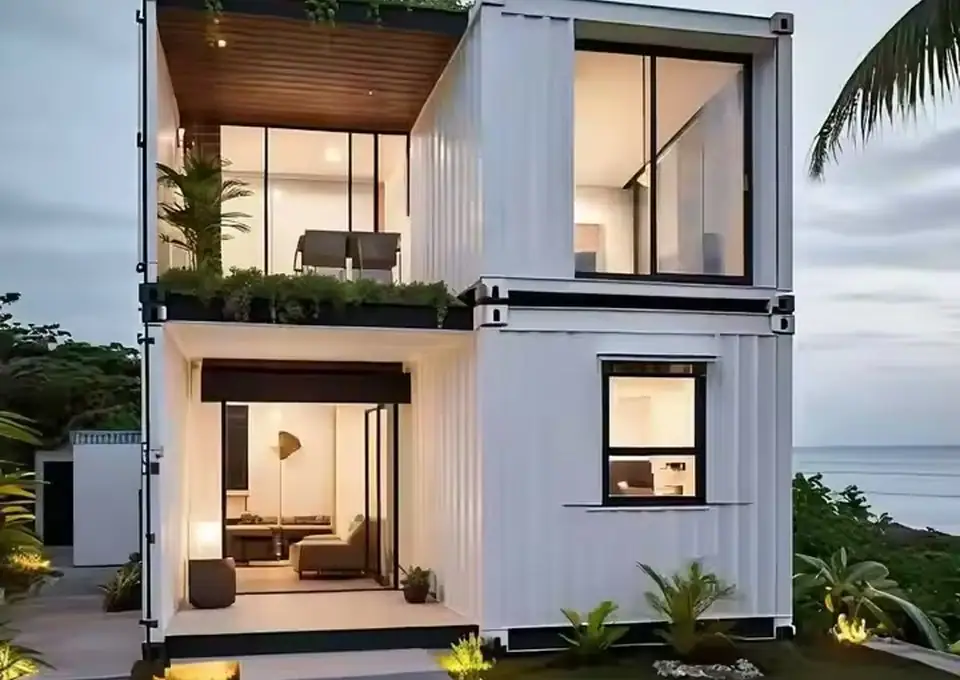Cube villa prefabricated modular home exterior