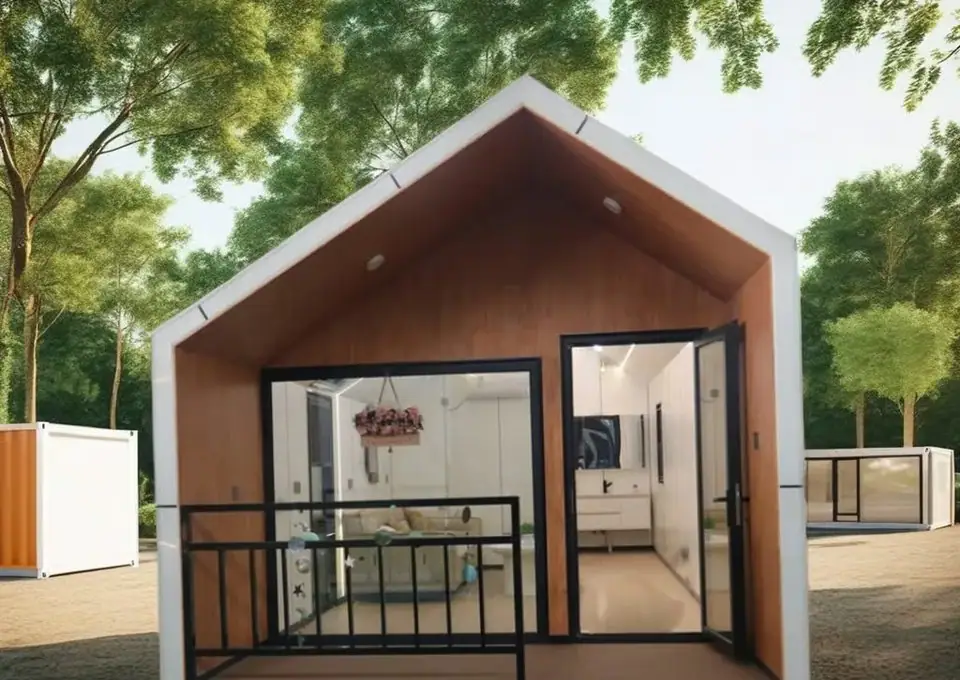 Compact prefabricated tiny home exterior