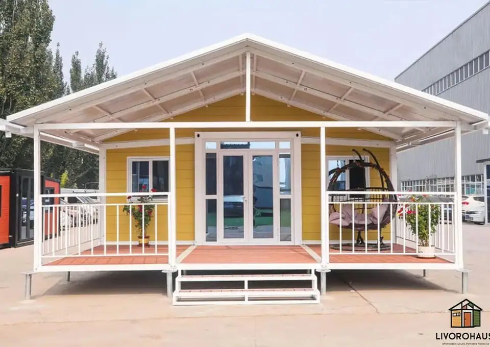 Porchline cottage prefabricated modular home exterior