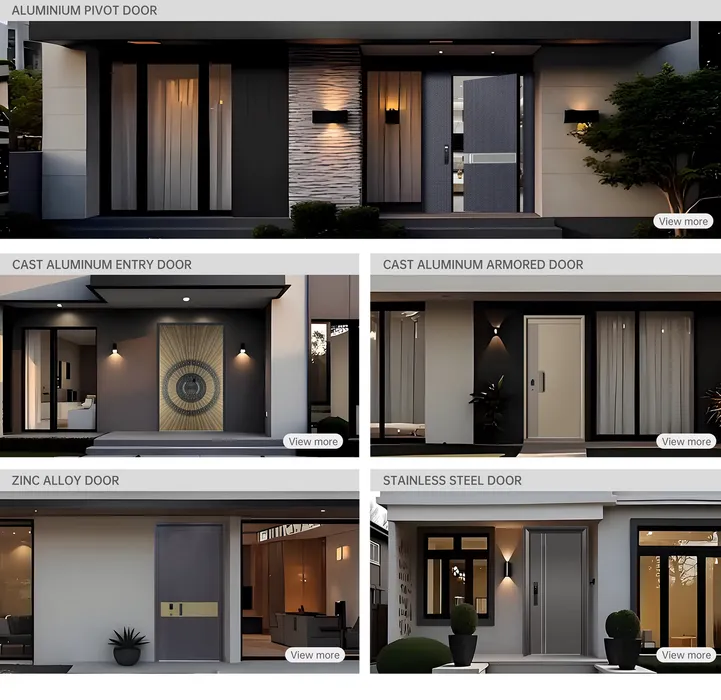 Representative exterior door options for R02 review