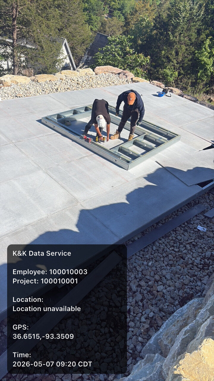 Prepared floor platform on the residential site