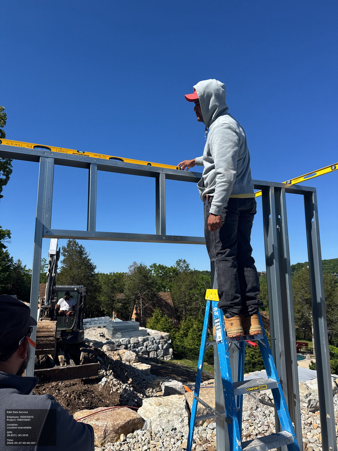 Steel walls assembled as a permanent structure